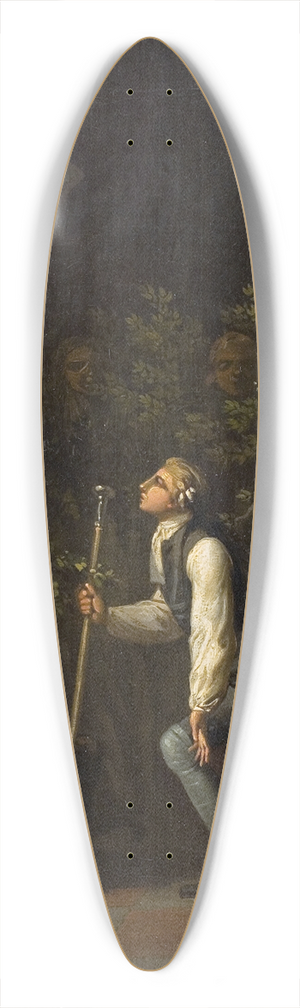 Nicolai Abildgaard - The Potuans are Surprised to see Niels Klim Genuflect in front of the Wise Prince 39.3 inch art pintail longboard deck