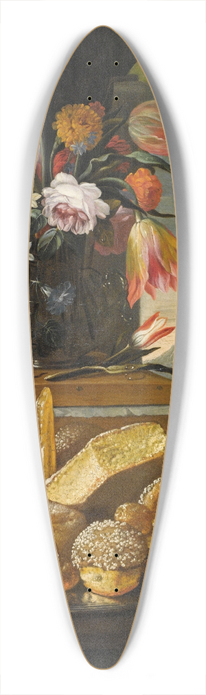 Nicola Maria Recco - Natura Morta Di Dolci E Biscotti In Un Paesaggio 39.3 inch art pintail longboard deck