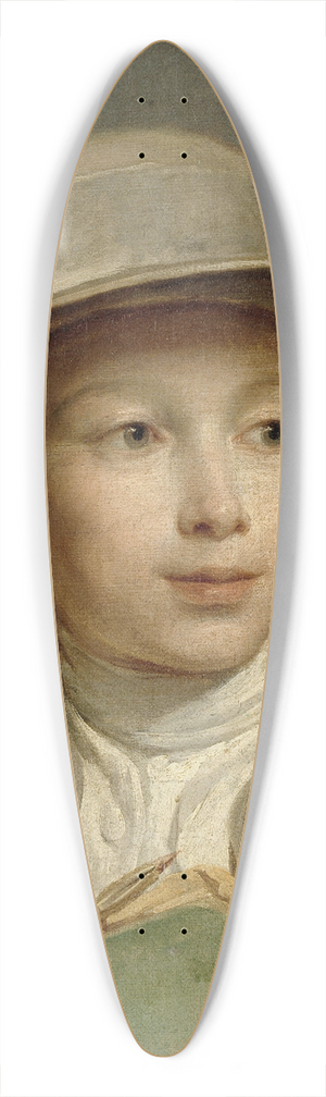 Nicolas Bernard Lpici - Boy with a Drawing Book 39.3 inch art pintail longboard deck