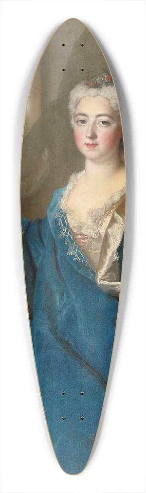 Nicolas de Largillire - Portrait of The BaronneDe Besenval 39.3 inch art pintail longboard deck