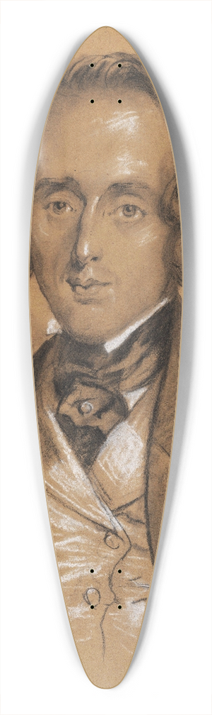 Nicolas Eustache Maurin - Portrait of Fryderyk Chopin 39.3 inch art pintail longboard deck