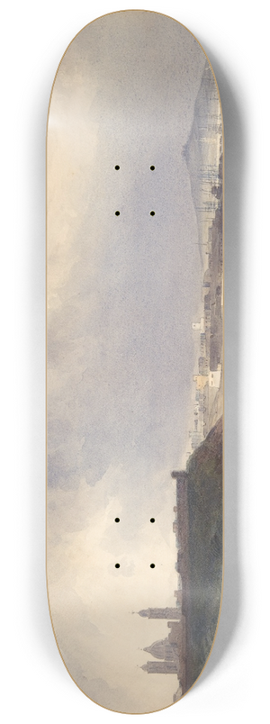 Conrad Martens - Approach to Montevideo, Uruguay 8.25 inch art skate deck