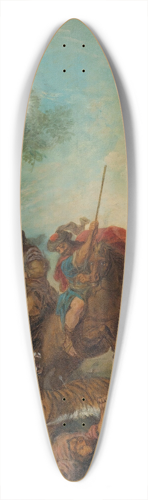 Nicolas Lancret - The Tiger Hunt 39.3 inch art pintail longboard deck