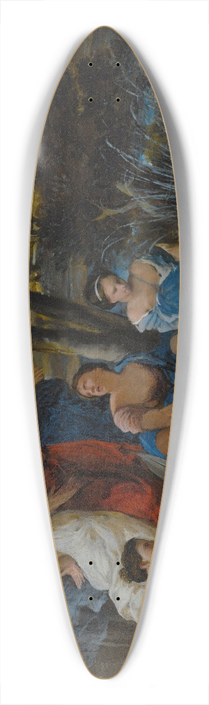 Nicolas-Pierre Loir - The Finding Of Moses 39.3 inch art pintail longboard deck