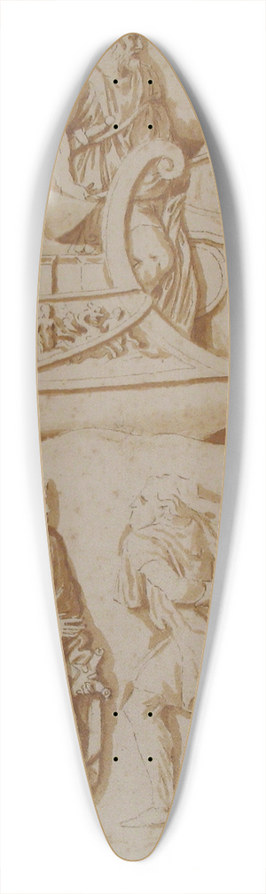 Nicolas Poussin - Studies of Details from Trajans Column 39.3 inch art pintail longboard deck