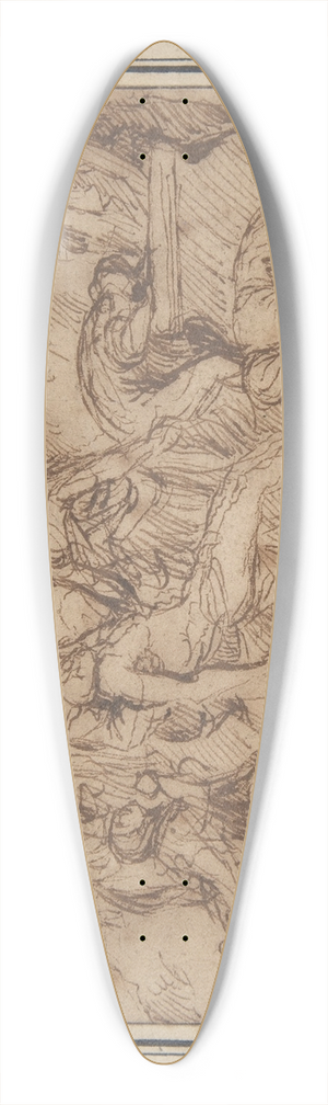 Nicolas Poussin - The Entombment 39.3 inch art pintail longboard deck
