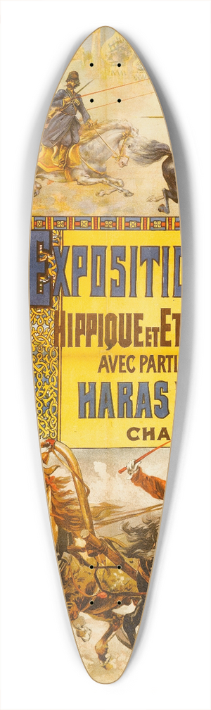 Nicolas Tamagno - Exposition Russe Hippique Et Ethnographique Avec Participation Des Haras Imperiaux Champ-De-Mars 39.3 inch art pintail longboard deck Nicolas Tamagno - Exposition Russe Hippique Et Ethnographique Avec Participation Des Haras Imperiaux Champ-De-Mars 39.3 inch art pintail longboard deck
