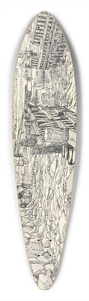 Niels Simonsen - J P Mynster 39.3 inch art pintail longboard deck