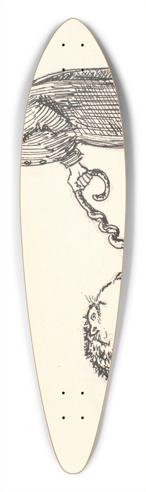 Niels Skovgaard - Den tykke kat 39.3 inch art pintail longboard deck