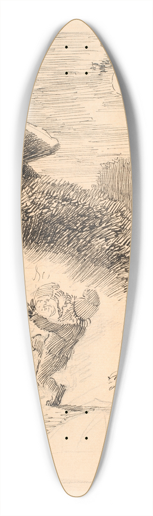 Niels Skovgaard - Trillevip 39.3 inch art pintail longboard deck