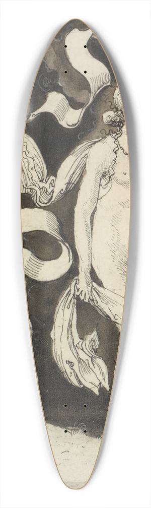 Niklaus Manuel - Female nude 39.3 inch art pintail longboard deck