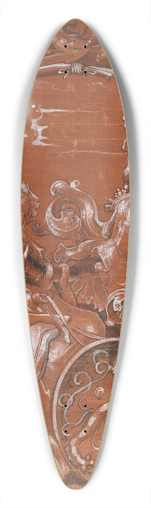 Niklaus Manuel - Scheibenriss mit sitzender Schildhalterin und Lwenwappen 39.3 inch art pintail longboard deck