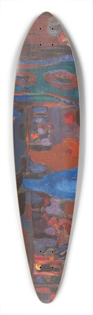 Nikolai Mikhailovich Grigoriev - Tashkent At Night 39.3 inch art pintail longboard deck