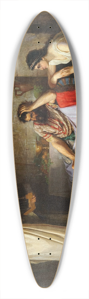 Nikolai Mikhailovich Plyusnin - David Playing the Harp to Saul 39.3 inch art pintail longboard deck