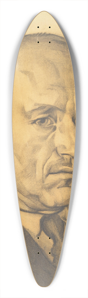 Nikolai Triik - A. H. Tammsaare portree 39.3 inch art pintail longboard deck