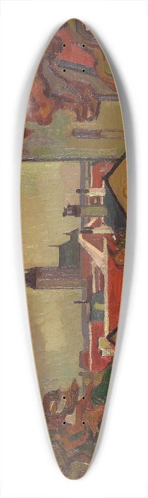 Nikolai Triik - View on Tallinn 39.3 inch art pintail longboard deck