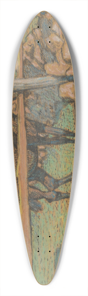 Nils Kreuger - Confined 39.3 inch art pintail longboard deck