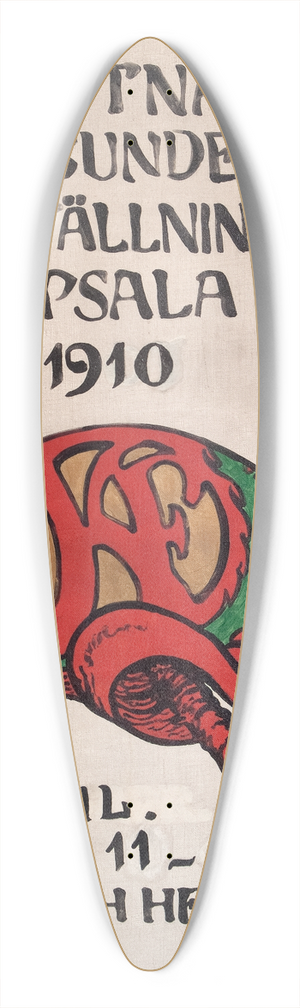 Nils Kreuger - Poster for the Artists Societys Exhibition in Uppsala 39.3 inch art pintail longboard deck