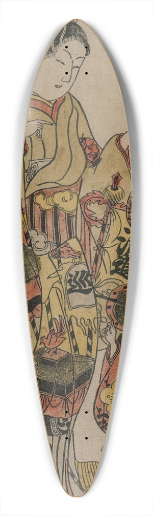 Nishimura Shigenaga - Child Reaching for a Fishbowl 39.3 inch art pintail longboard deck