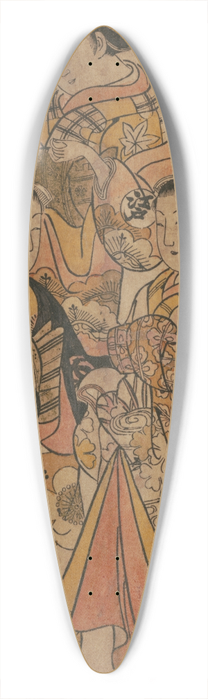 Nishimura Shigenaga - Three Beauties of the Period 39.3 inch art pintail longboard deck