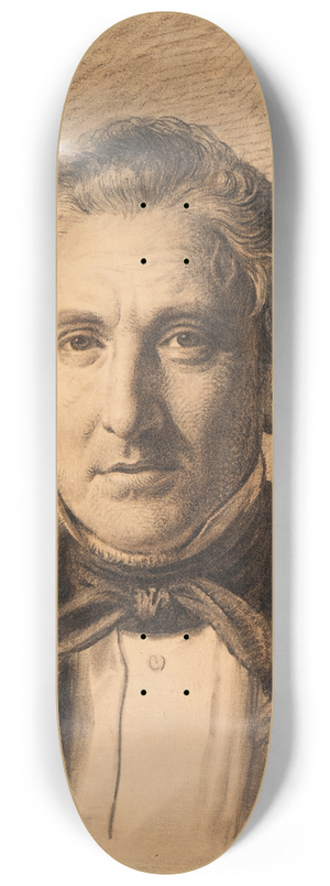 Constantin Hansen - Portrait of Alfred Hage 8.25 inch art skate deck