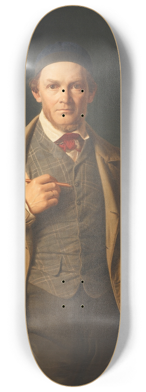 Constantin Hansen - Portrait Of Gottlieb Bindesbll 8.25 inch art skate deck