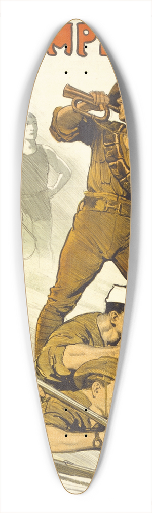 Norman Lindsay - The trumpet calls 39.3 inch art pintail longboard deck