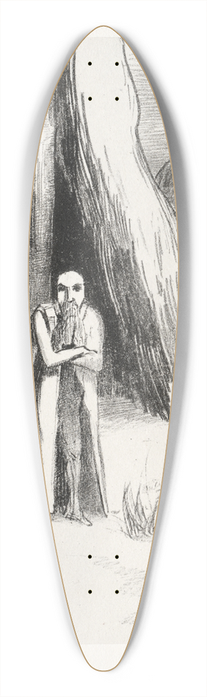 Odilon Redon - A Madman in a Dismal Landscape 39.3 inch art pintail longboard deck