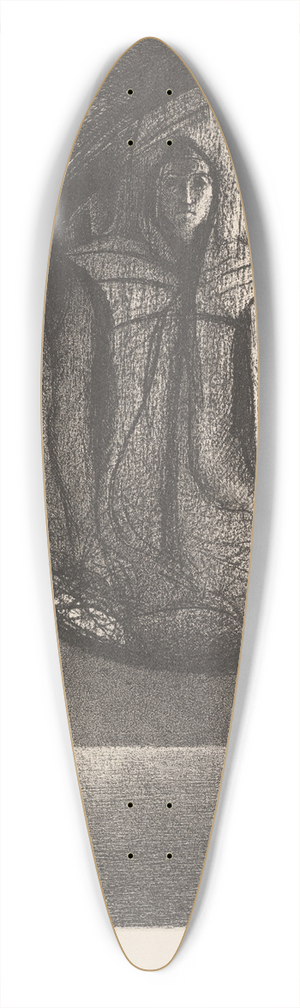 Odilon Redon - And over there, the Astral Idol, the Apotheosis 39.3 inch art pintail longboard deck