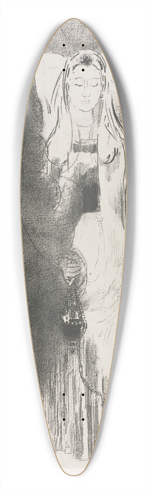 Odilon Redon - And the Angel Took the Censer 39.3 inch art pintail longboard deck