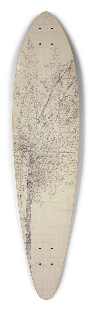 Odilon Redon - A tree 39.3 inch art pintail longboard deck Odilon Redon - A tree 39.3 inch art pintail longboard deck