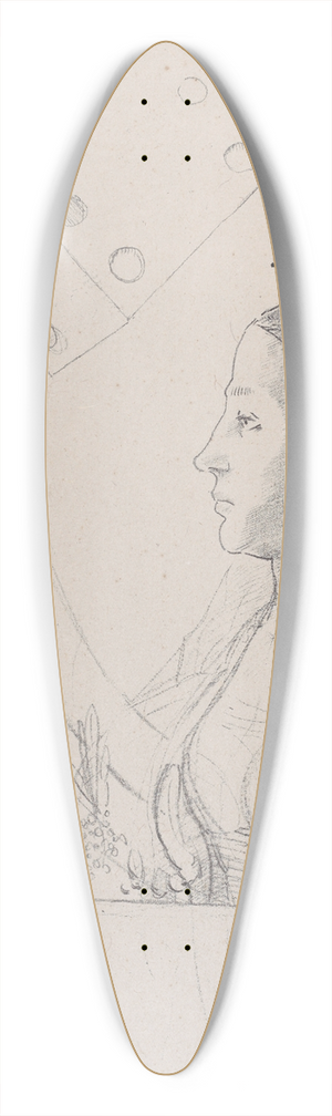 Odilon Redon - A Trial Plate for Mallarms Un coup de ds (A Throw of the Dice) 39.3 inch art pintail longboard deck