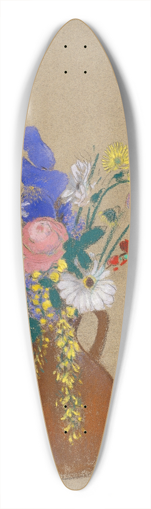 Odilon Redon - Blumenstrau in brauner Tonvase 39.3 inch art pintail longboard deck