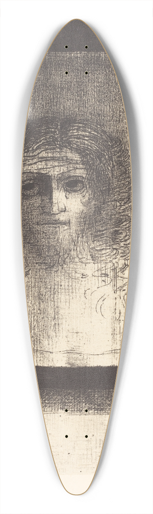 Odilon Redon - Cetait un voile, un empriente (It was a veil, an imprint) 39.3 inch art pintail longboard deck