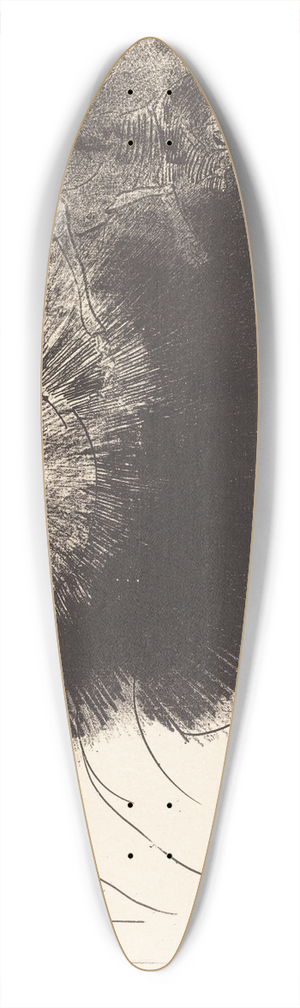 Odilon Redon - Et il tombe du ciel une grande etoile ardente (And there fell a great star from heaven burning as it were a lamp) 39.3 inch art pintail longboard deck