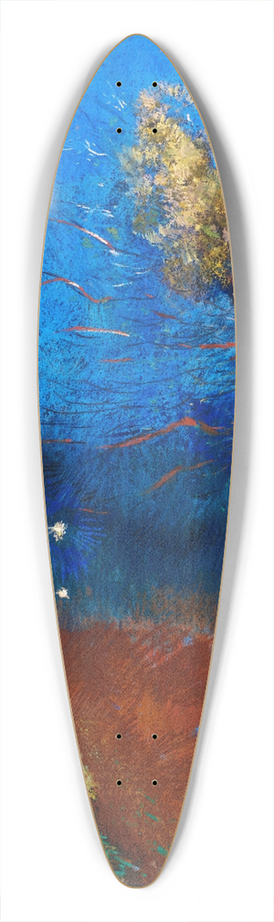 Odilon Redon - La mort de Bouddha 39.3 inch art pintail longboard deck