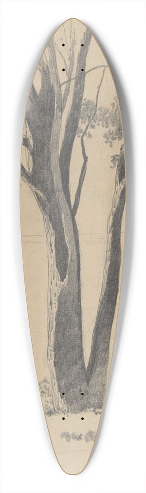 Odilon Redon - Study of Man between Trees 39.3 inch art pintail longboard deck