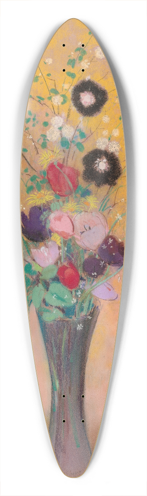 Odilon Redon - Vase of Flowers 39.3 inch art pintail longboard deck
