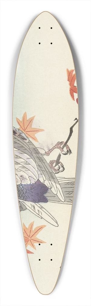 Ohara Koson - Two pigeons on autumnal branch 39.3 inch art pintail longboard deck