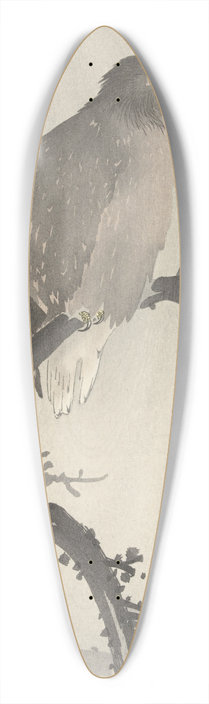 Ohara Koson - White-tailed eagle on branch 39.3 inch art pintail longboard deck