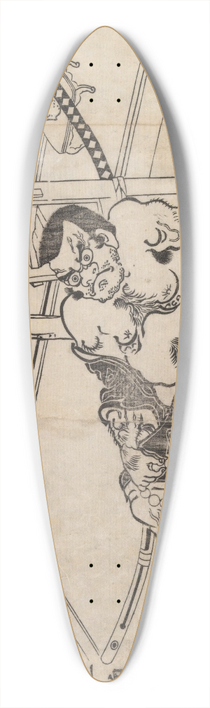 Okumura Masanobu - Sakata Kanetom Eating at Home 39.3 inch art pintail longboard deck