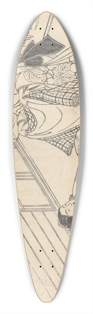 Okumura Masanobu - Woman Reclining (maid covering with a robe) 39.3 inch art pintail longboard deck