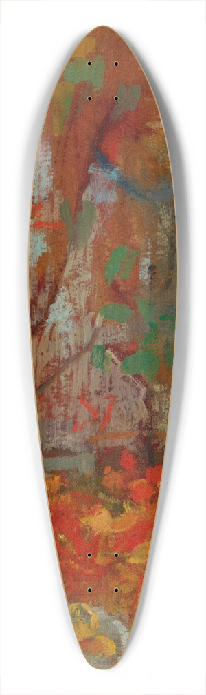 Olga Boznanska - Composition with Nasturtiums 39.3 inch art pintail longboard deck