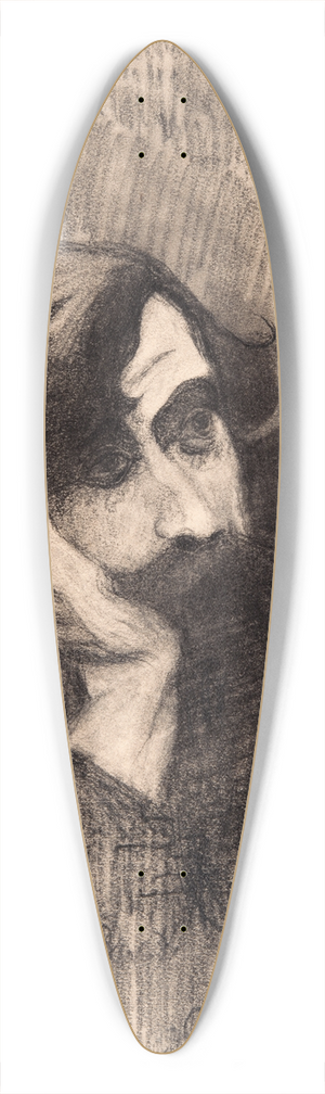 Olof Sager-Nelson - Fransk poet 39.3 inch art pintail longboard deck