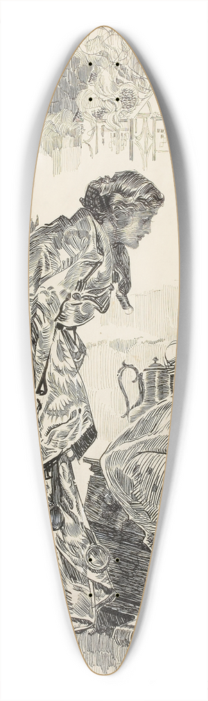 Orson Byron Lowell - A Philosopher 39.3 inch art pintail longboard deck