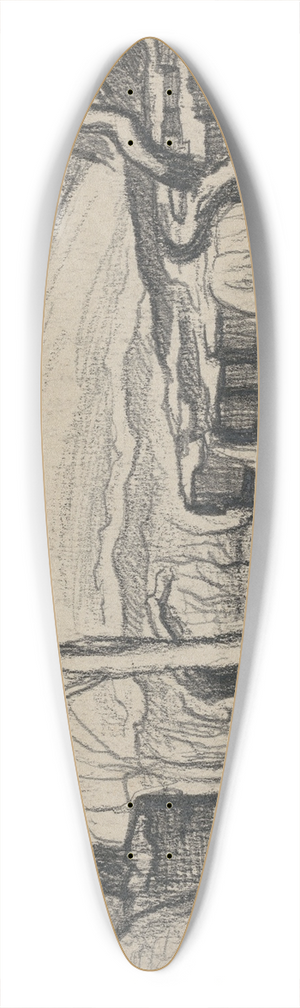 Oscar Bluemner - Soho (recto) 39.3 inch art pintail longboard deck