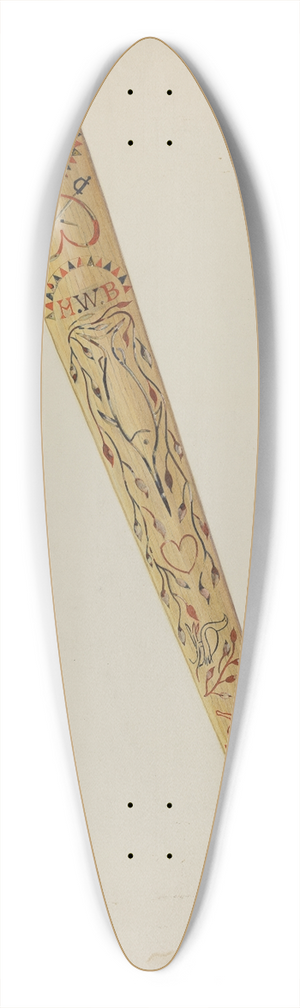 Oscar Bluhme - Scrimshaw  Swordfish Bill 39.3 inch art pintail longboard deck