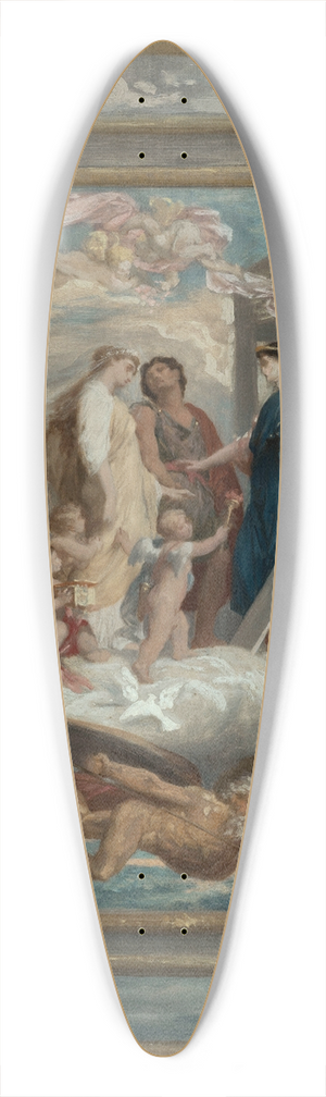 Oscar-Pierre Mathieu - Allgorie du mariage 39.3 inch art pintail longboard deck