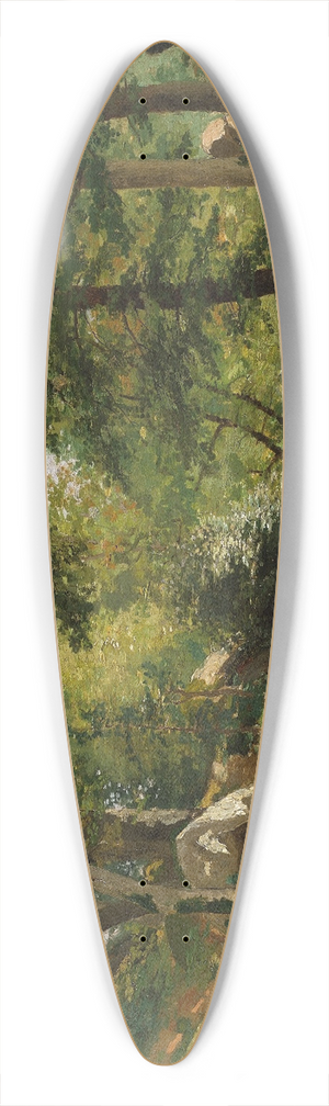 Oscar Trn - Summer Landscape near Fontainebleau 39.3 inch art pintail longboard deck