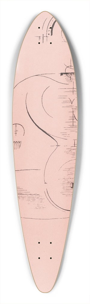 Oskar Schlemmer - Figure H 2 (Figur H 2) 39.3 inch art pintail longboard deck